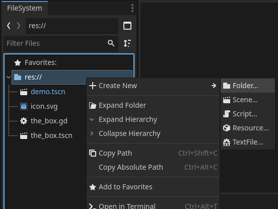 create new folder